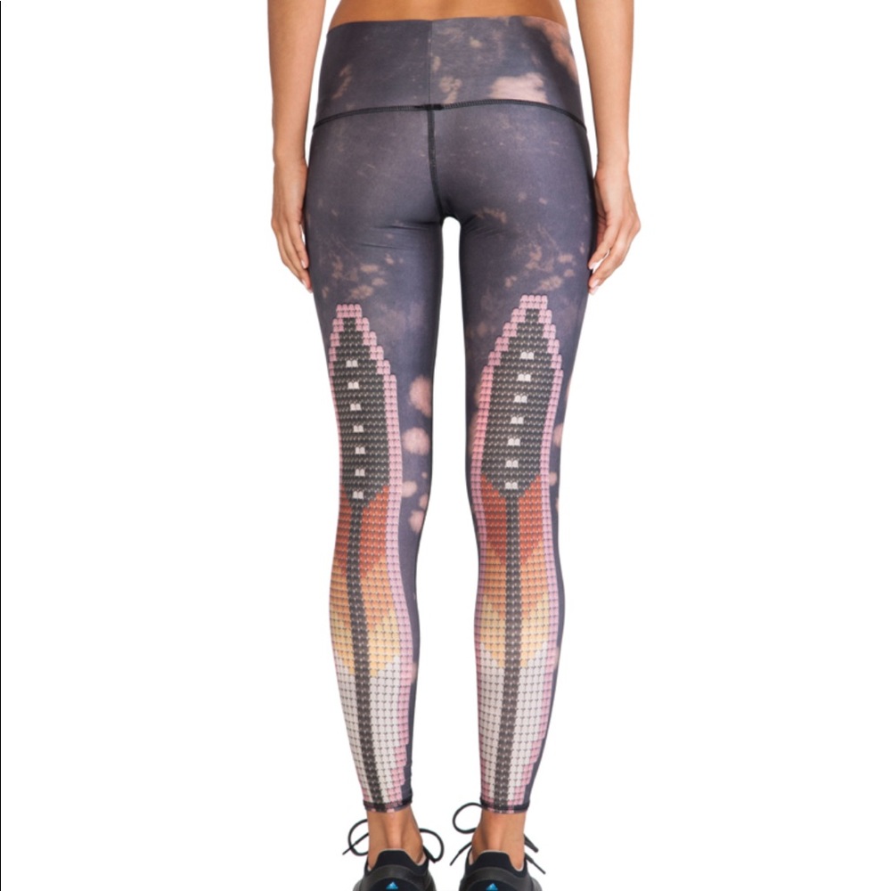 Teeki Sacred Feather Hot Pant in Charcoal